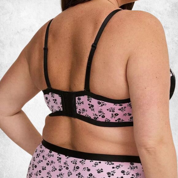 Torrid 42DD Bombshell Everyday Push-Up Bra  Pink & Black Lace (New Without Tags) - Picture 5 of 6